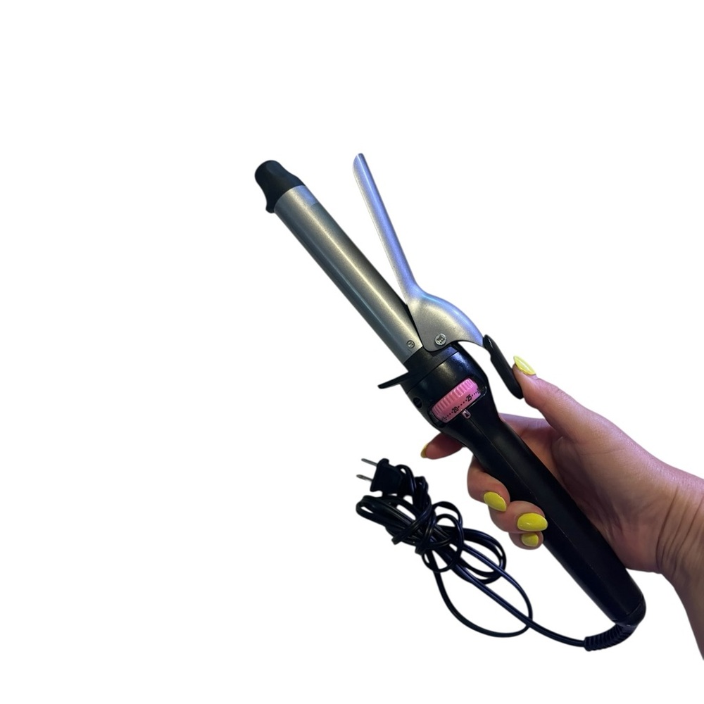 Silver and Black Curling Iron